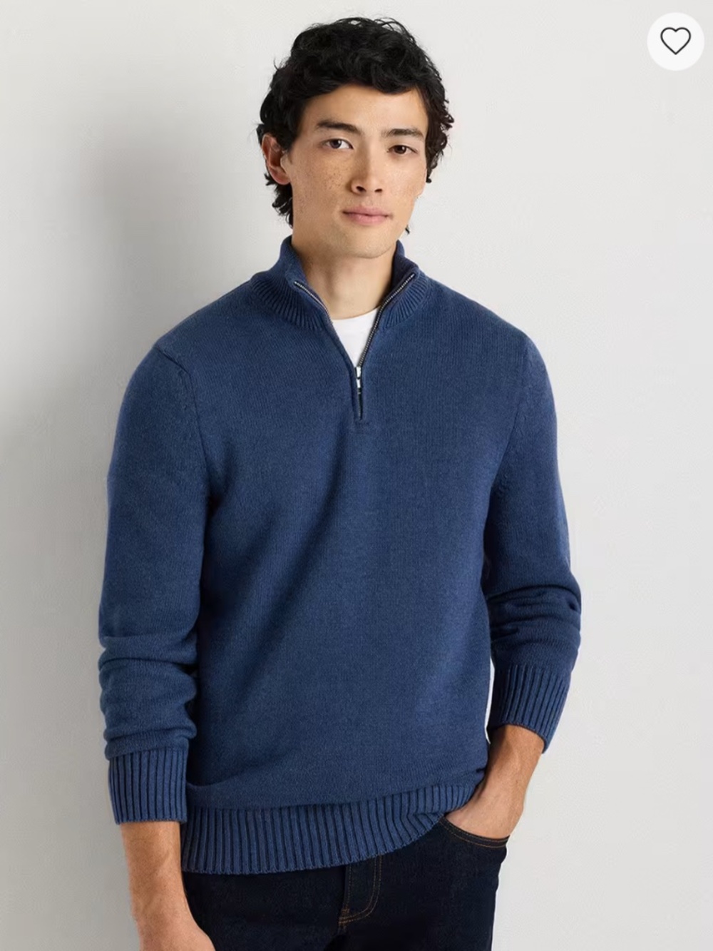 Quince Men's 100% Organic Cotton Quarter-Zip Sweater Medium